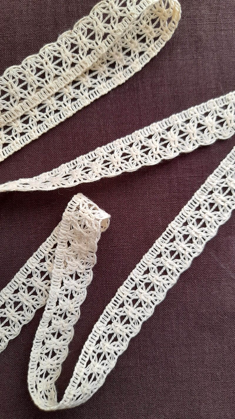 Krem Renk %100 Pamuk Şerit (2 cm)
