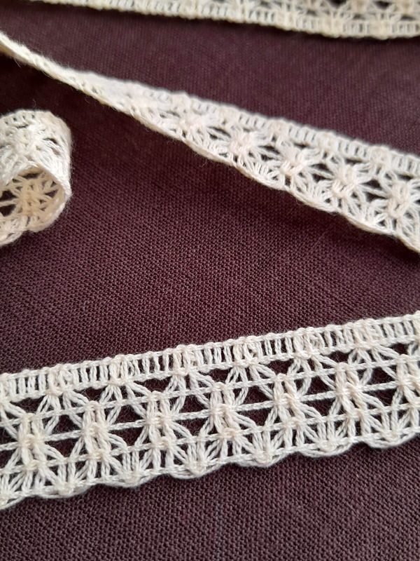 Krem Renk %100 Pamuk Şerit (2 cm)