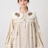 BEL-003-vintage-keten elbise (6) Çiçek İşlemeli Doğal Keten Gömlek